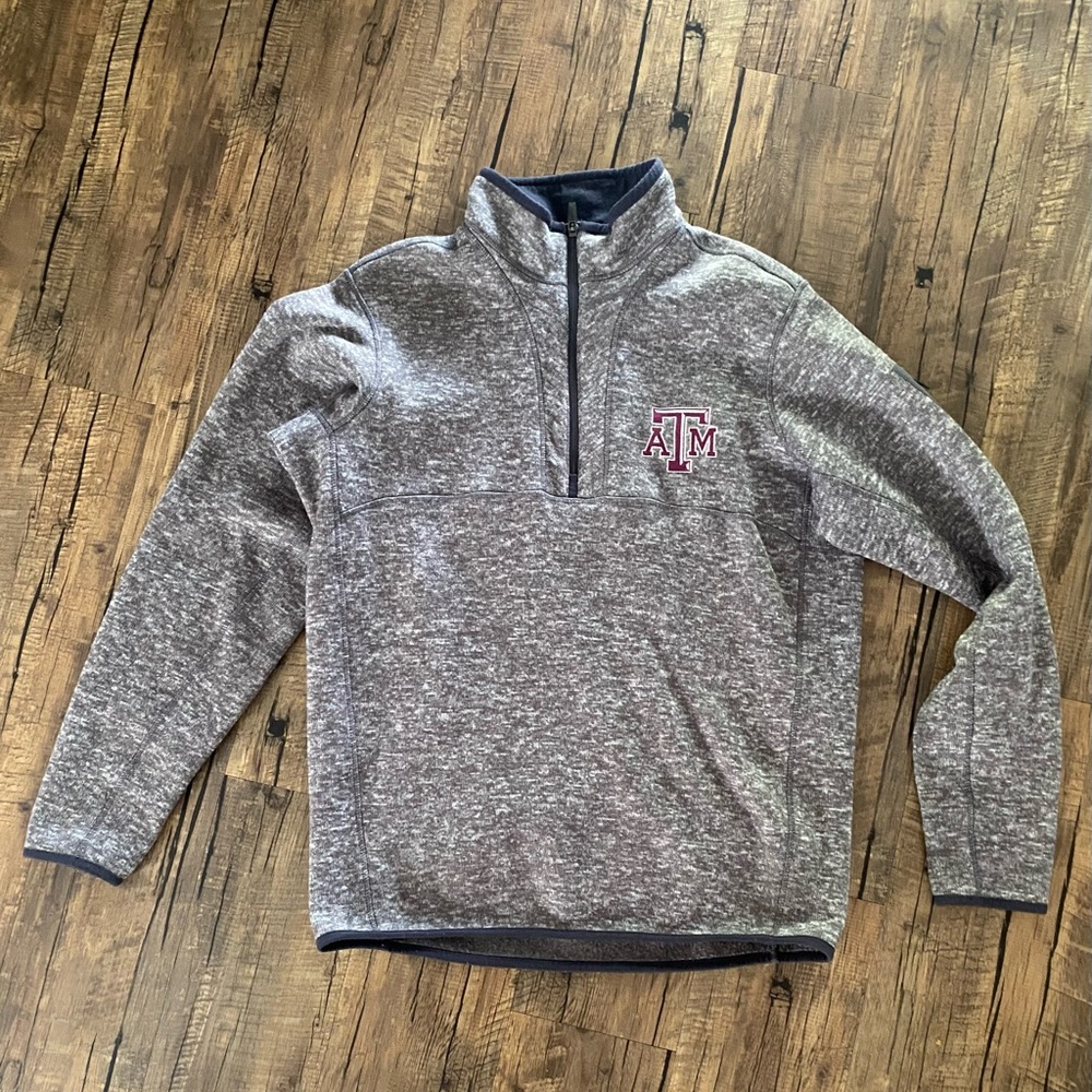 Texas A&M Antigua quarter zip size M